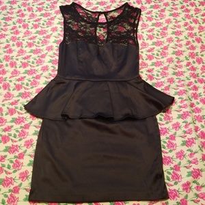 Black silk dress
